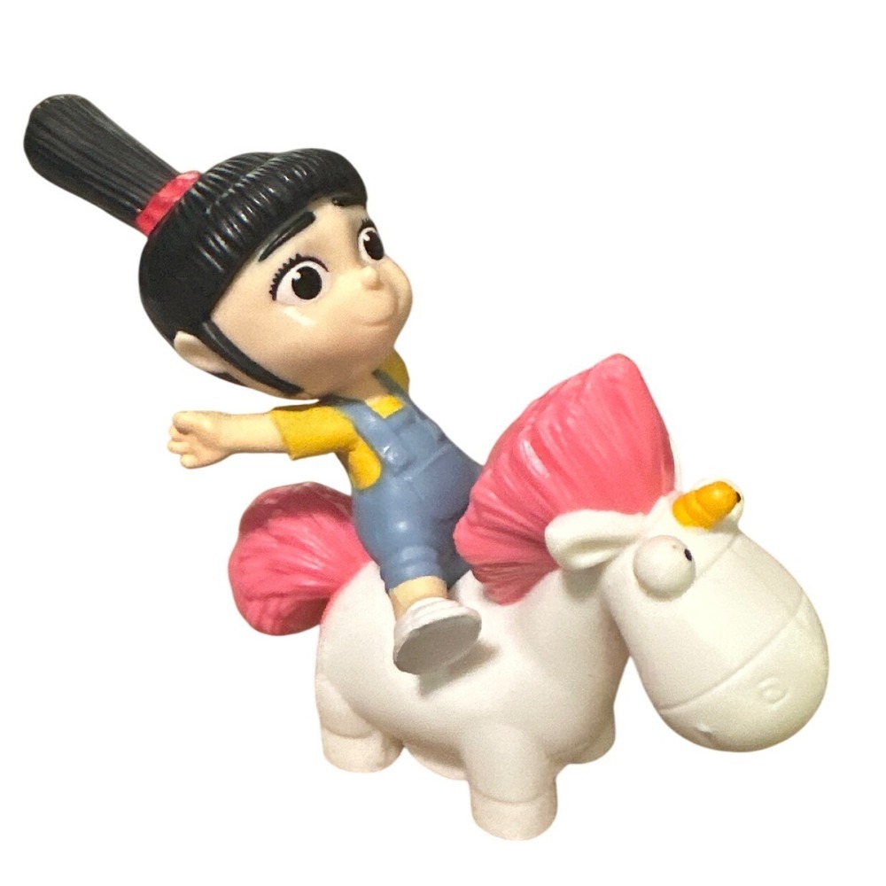 Despicable Me Agnes Riding Fluffy Unicorn Rolling Toy Figure Minions Movie